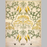 'Fools parsley' wallpaper design by C F A Voysey, produced in 1907..jpg